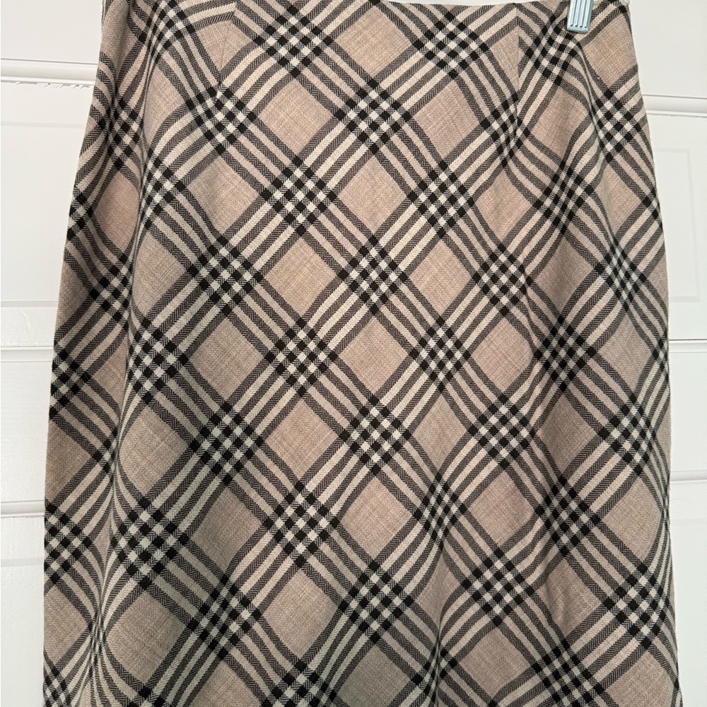 OBO. Wool plaid mini skirt